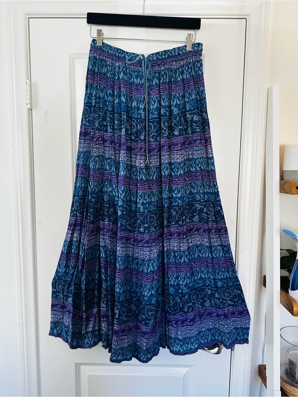 Requirements Teal, Blue & Purple Printed Maxi Skirt